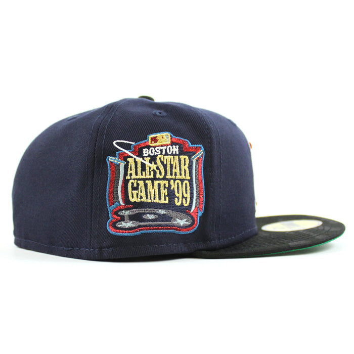 Boston Redsox 1999 All Star Game New Era 59Fifty Fitted Hat (Navy Black Tonal Green Under Brim)