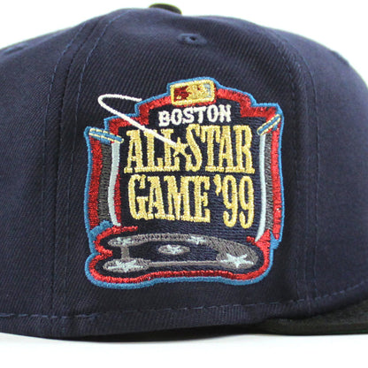 Boston Redsox 1999 All Star Game New Era 59Fifty Fitted Hat (Navy Black Tonal Green Under Brim)