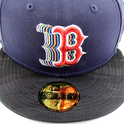 Boston Redsox 1999 All Star Game New Era 59Fifty Fitted Hat (Navy Black Tonal Green Under Brim)