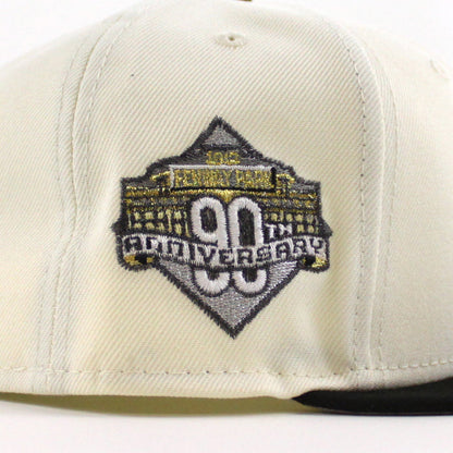 Boston Redsox 90th Anniversary New Era 59Fifty Fitted Hat (Chrome White Black Gray Under Brim)