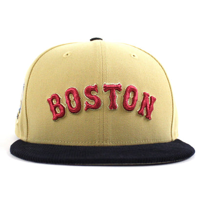 Boston Redsox WORLD SERIES CHAMPIONS 2004 New Era 59Fifty Fitted Hat (Vegas Gold Navy Gray Under Brim)