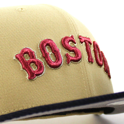 Boston Redsox WORLD SERIES CHAMPIONS 2004 New Era 59Fifty Fitted Hat (Vegas Gold Navy Gray Under Brim)