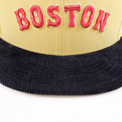 Boston Redsox WORLD SERIES CHAMPIONS 2004 New Era 59Fifty Fitted Hat (Vegas Gold Navy Gray Under Brim)