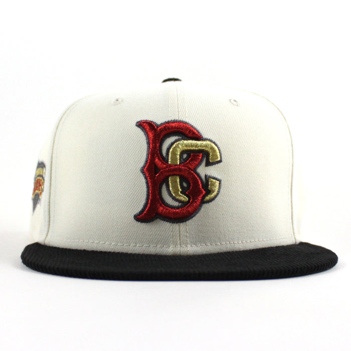 Brooklyn Cyclones Cyclones Patch New Era 59Fifty Fitted Hat (Chrome White, Black and Green Under Brim)