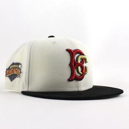 Brooklyn Cyclones Cyclones Patch New Era 59Fifty Fitted Hat (Chrome White, Black and Green Under Brim)