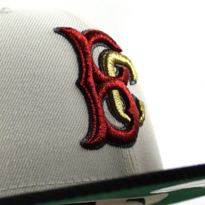 Brooklyn Cyclones Cyclones Patch New Era 59Fifty Fitted Hat (Chrome White, Black and Green Under Brim)