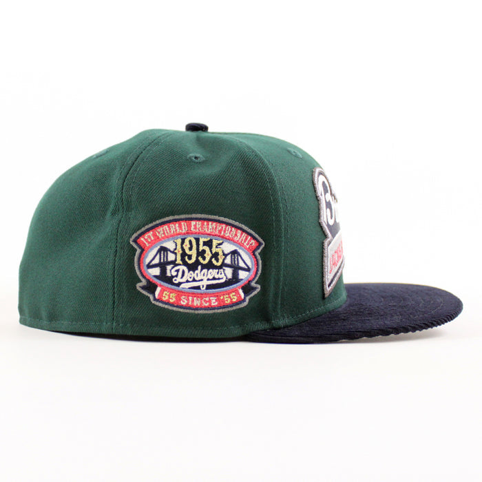 Brooklyn Dodgers 1955 World Series 59Fifty New Era Fitted Hat (Green Navy Gray Under Brim)