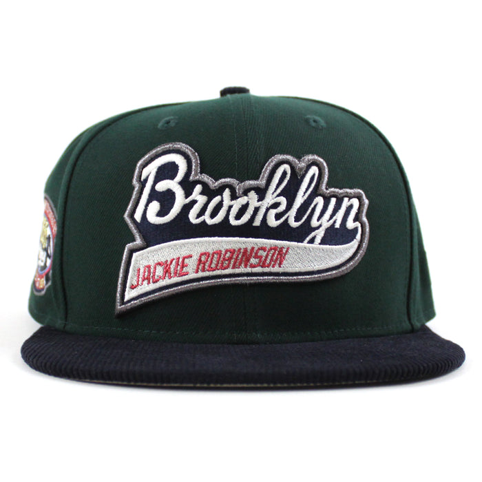 Brooklyn Dodgers 1955 World Series 59Fifty New Era Fitted Hat (Green Navy Gray Under Brim)