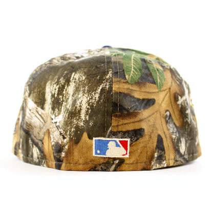 BROOKLYN DODGERS 42 JACKIE ROBINSON New Era 59Fifty Fitted Hat (RealTree Camo Royal Blue Green Under Brim)