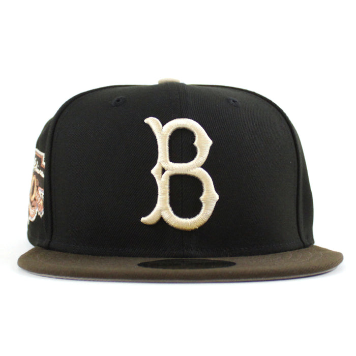Brooklyn Dodgers 50th Anniversary 59Fifty New Era Fitted Hat (Black Walnut Gray Under Brim)