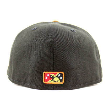 BUFFALO BISONS 30 SEASONS New Era 59Fifty Fitted Hat (BLACK TOASTED PEANUT POLY VEGAS GOLD Under Brim)