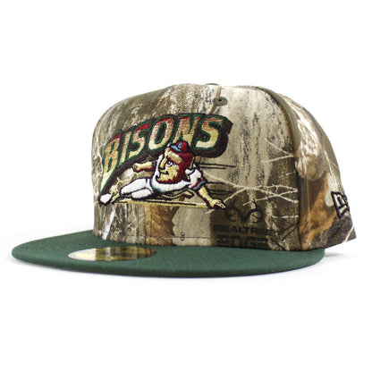 Buffalo Bisons New Era 59Fifty Fitted Hat (Real Tree Cilantro Gray Under Brim)