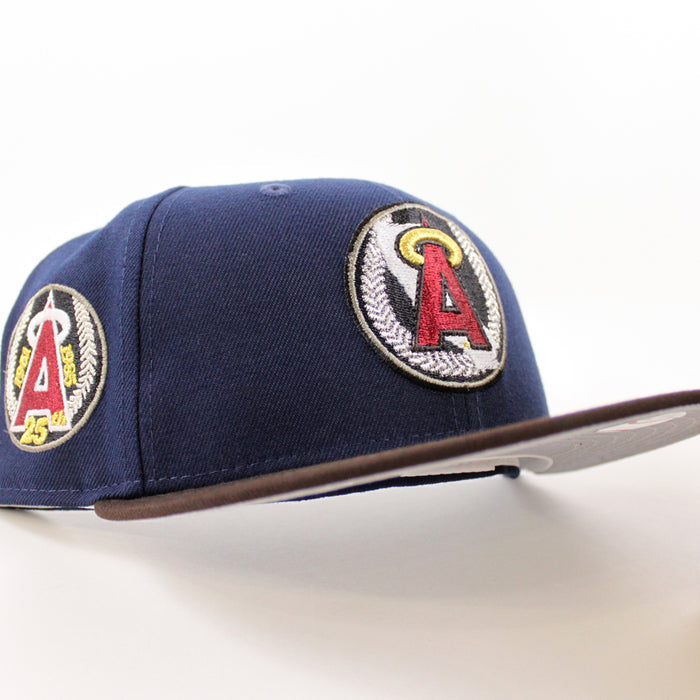 California Angels 25th Anniversary New Era 59Fifty Fitted Hat (OceanSide Burnt Wood Gray UNDER BRIM)