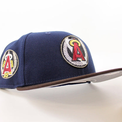 California Angels 25th Anniversary New Era 59Fifty Fitted Hat (OceanSide Burnt Wood Gray UNDER BRIM)