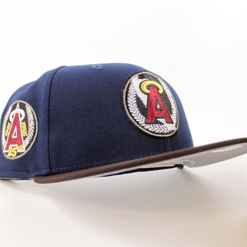 California Angels 25th Anniversary New Era 59Fifty Fitted Hat (OceanSide Burnt Wood Gray UNDER BRIM)