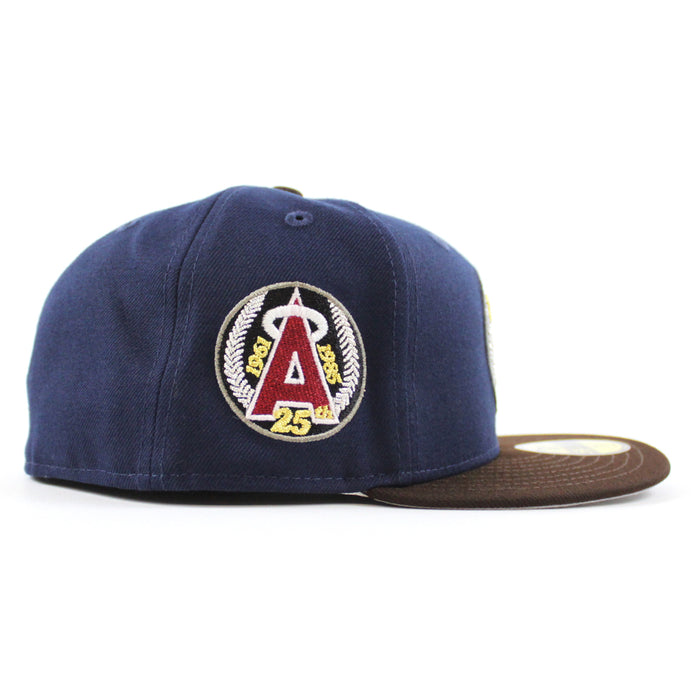 California Angels 25th Anniversary New Era 59Fifty Fitted Hat (OceanSide Burnt Wood Gray UNDER BRIM)
