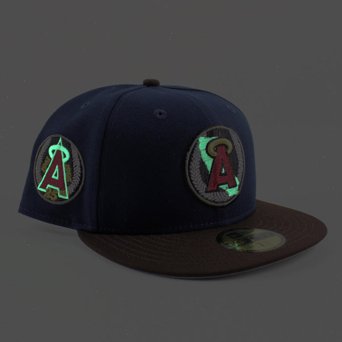 California Angels 25th Anniversary New Era 59Fifty Fitted Hat (OceanSide Burnt Wood Gray UNDER BRIM)