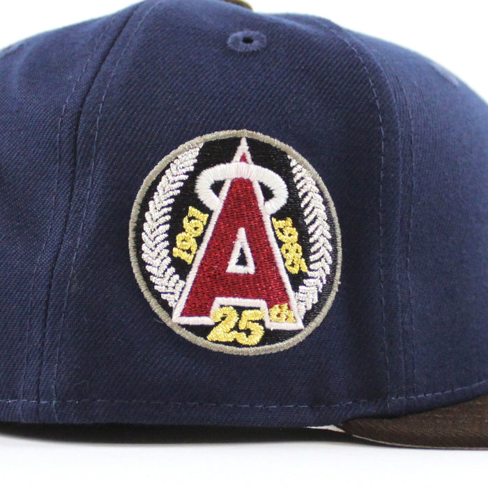 California Angels 25th Anniversary New Era 59Fifty Fitted Hat (OceanSide Burnt Wood Gray UNDER BRIM)