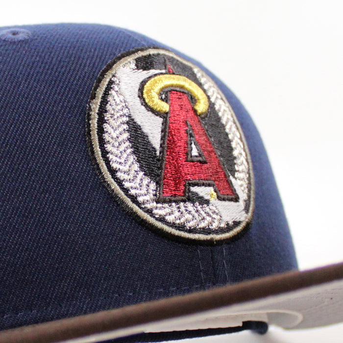 California Angels 25th Anniversary New Era 59Fifty Fitted Hat (OceanSide Burnt Wood Gray UNDER BRIM)