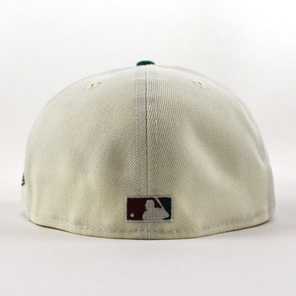 California Angels 67All Star Game New Era 59Fifty Fitted Hat (Glow in the Dark Chrome North West Green Maroon UNDER BRIM)