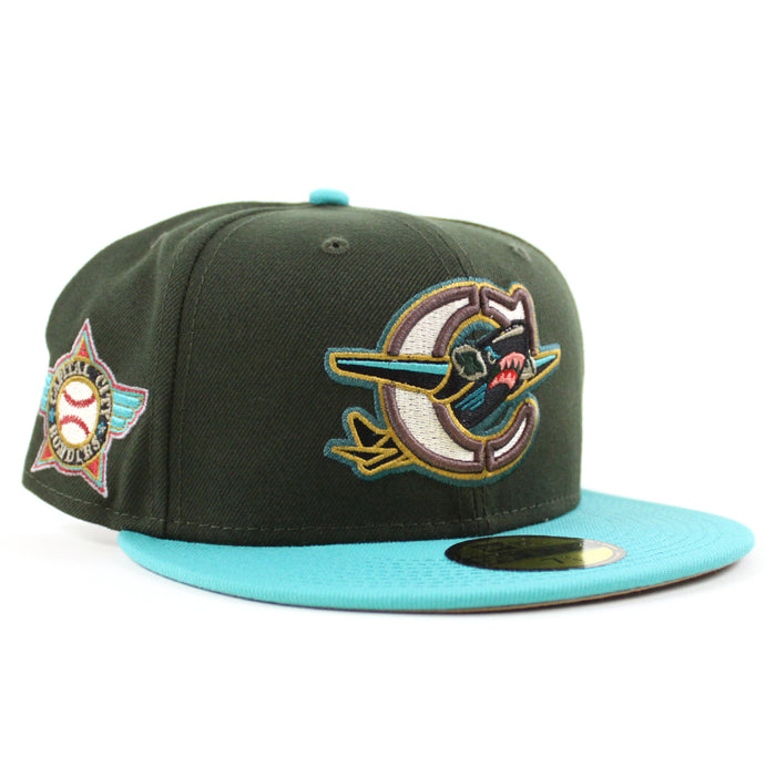 Capital City Bombers HOMETOWN COLLECTION New Era 59Fifty Fitted Hat (DARK SEAWEED TEAL KHAKI Under Brim)