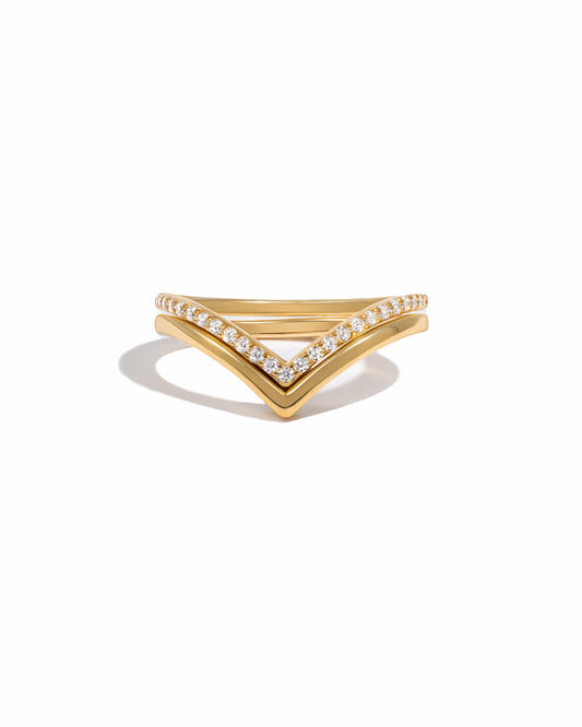 Chevron Ring Set