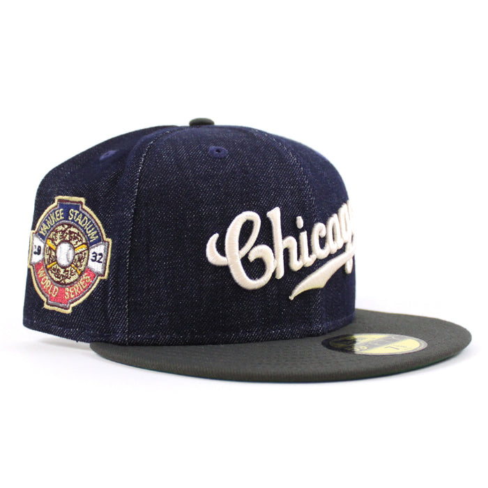 Chicago Cubs 1932 World Series New Era 59Fifty Fitted Hat (Navy Dark Gray Green Under Brim)