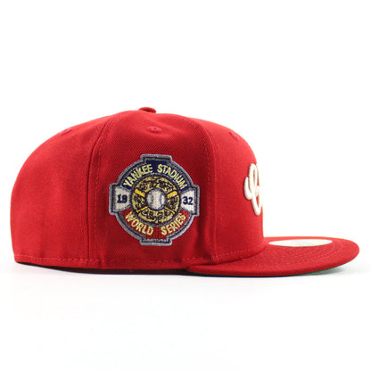 Chicago Cubs 1932 World Series New Era 59Fifty Fitted Hat (Scarlet Red Green Under Brim)
