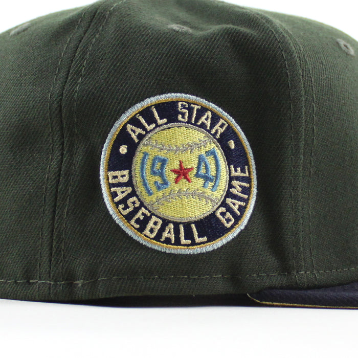 Chicago Cubs 1947 All Star Game New Era 59Fifty Fitted Hat (DARK SEAWEED NAVY MET GOLD Under Brim)