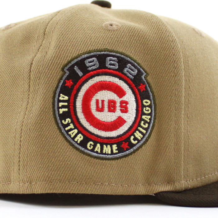 Chicago Cubs 1962 All Star Game New Era 59Fifty Fitted Hat (Khaki Walnut Peanut Under Brim)
