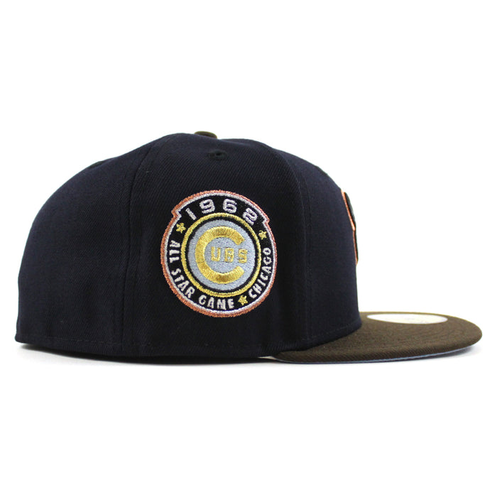Chicago Cubs 1962 All Star Game New Era 59Fifty Fitted Hat (Navy Walnut Birdseye Under Brim)