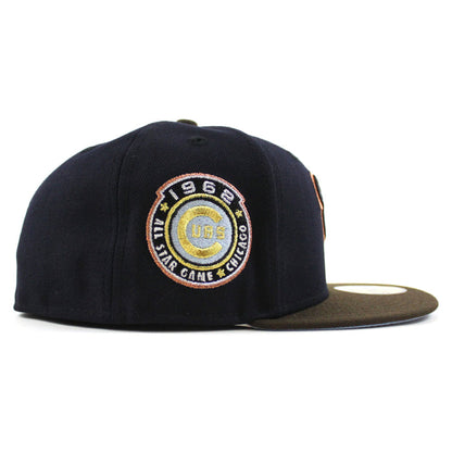 Chicago Cubs 1962 All Star Game New Era 59Fifty Fitted Hat (Navy Walnut Birdseye Under Brim)
