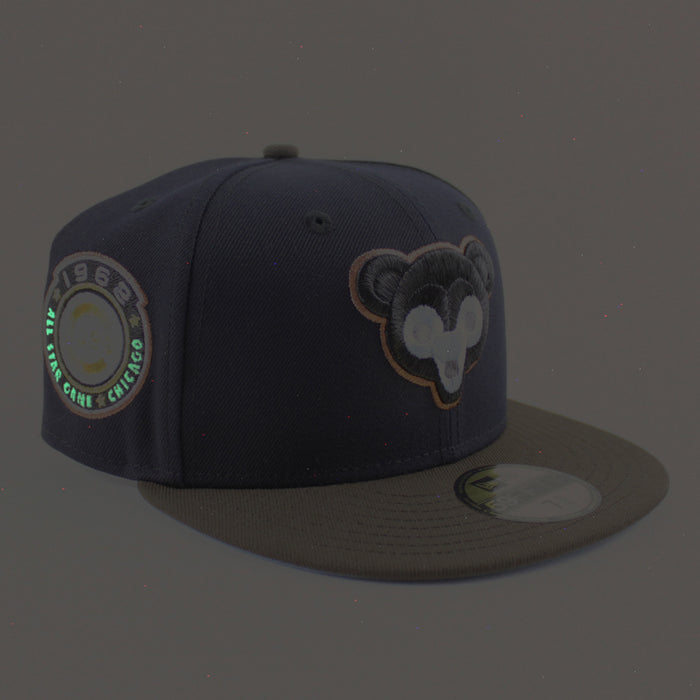 Chicago Cubs 1962 All Star Game New Era 59Fifty Fitted Hat (Navy Walnut Birdseye Under Brim)
