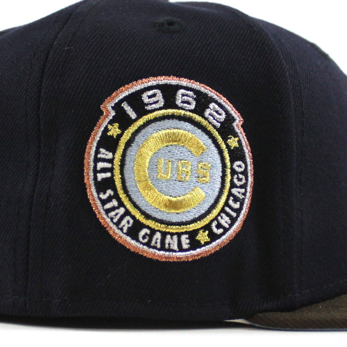 Chicago Cubs 1962 All Star Game New Era 59Fifty Fitted Hat (Navy Walnut Birdseye Under Brim)