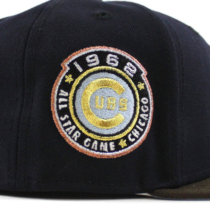 Chicago Cubs 1962 All Star Game New Era 59Fifty Fitted Hat (Navy Walnut Birdseye Under Brim)