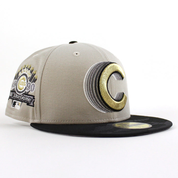Chicago Cubs 1990 All Star Game New Era 59Fifty Fitted Hat (Stone Black Gray Under Brim)