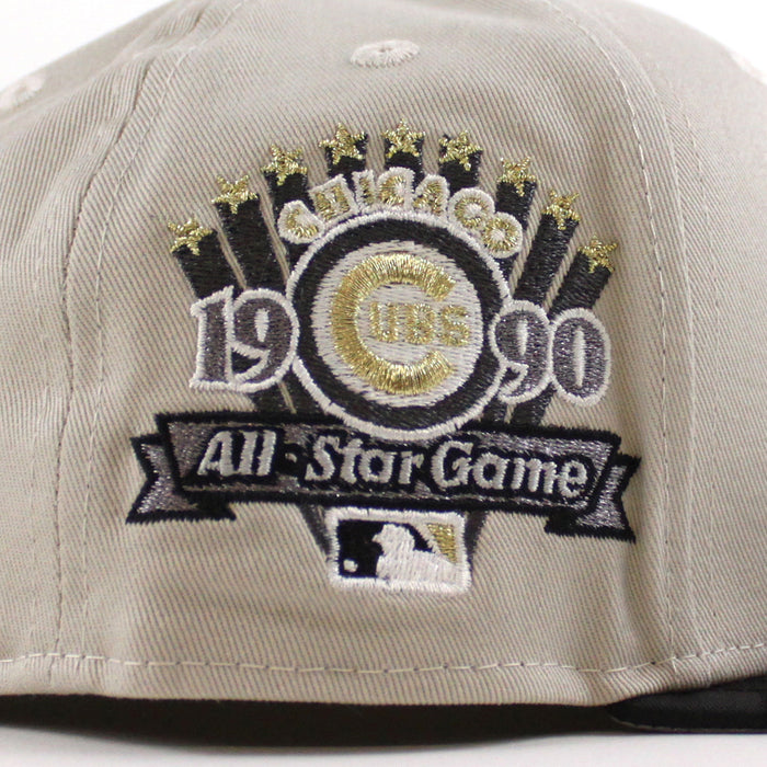 Chicago Cubs 1990 All Star Game New Era 59Fifty Fitted Hat (Stone Black Gray Under Brim)