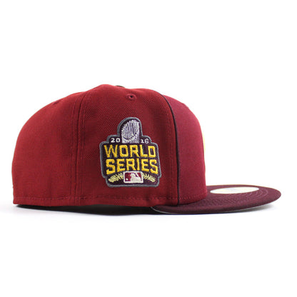 Chicago Cubs 2016 World Series New Era 59Fifty Fitted Hat (Cardinal Maroon Gray Under Brim)