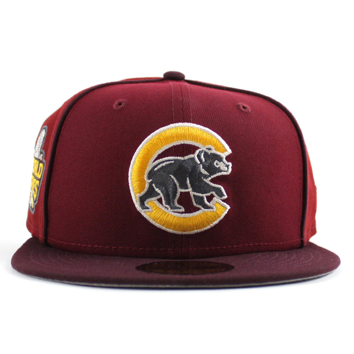Chicago Cubs 2016 World Series New Era 59Fifty Fitted Hat (Cardinal Maroon Gray Under Brim)