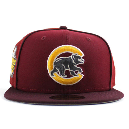 Chicago Cubs 2016 World Series New Era 59Fifty Fitted Hat (Cardinal Maroon Gray Under Brim)
