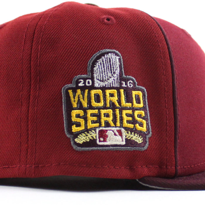 Chicago Cubs 2016 World Series New Era 59Fifty Fitted Hat (Cardinal Maroon Gray Under Brim)