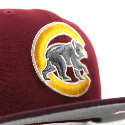 Chicago Cubs 2016 World Series New Era 59Fifty Fitted Hat (Cardinal Maroon Gray Under Brim)