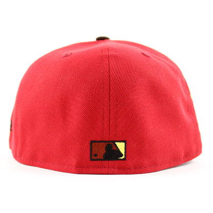 Chicago Cubs All Star Game90 New Era 59Fifty Fitted Hat (Pinot Red Burnt Wood Gray Under Brim)