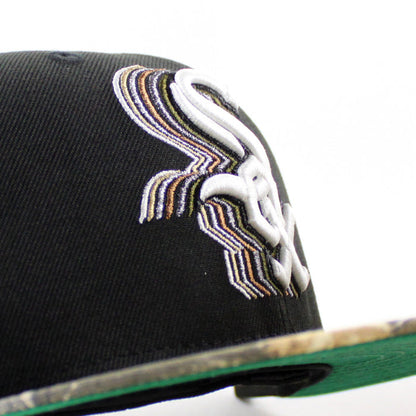 Chicago White Sox 10th Anniversary New Era Fitted 59Fifty Hat (Black RealTree Camo Green Under Brim)