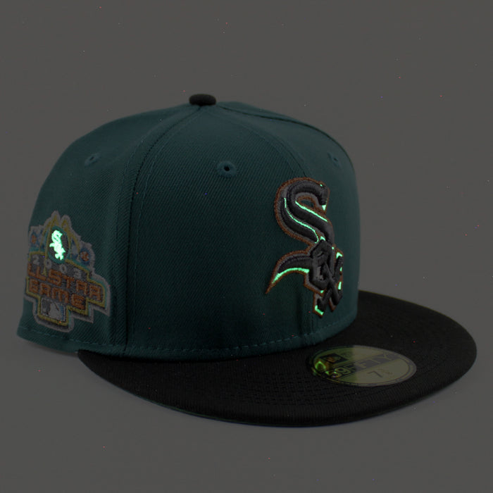 Chicago White Sox 2003 All Star Game New Era Fitted 59Fifty Hat (Pine Green Black Mountain Green Under Brim)