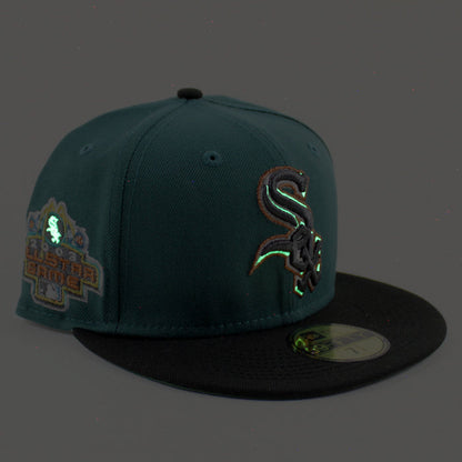 Chicago White Sox 2003 All Star Game New Era Fitted 59Fifty Hat (Pine Green Black Mountain Green Under Brim)