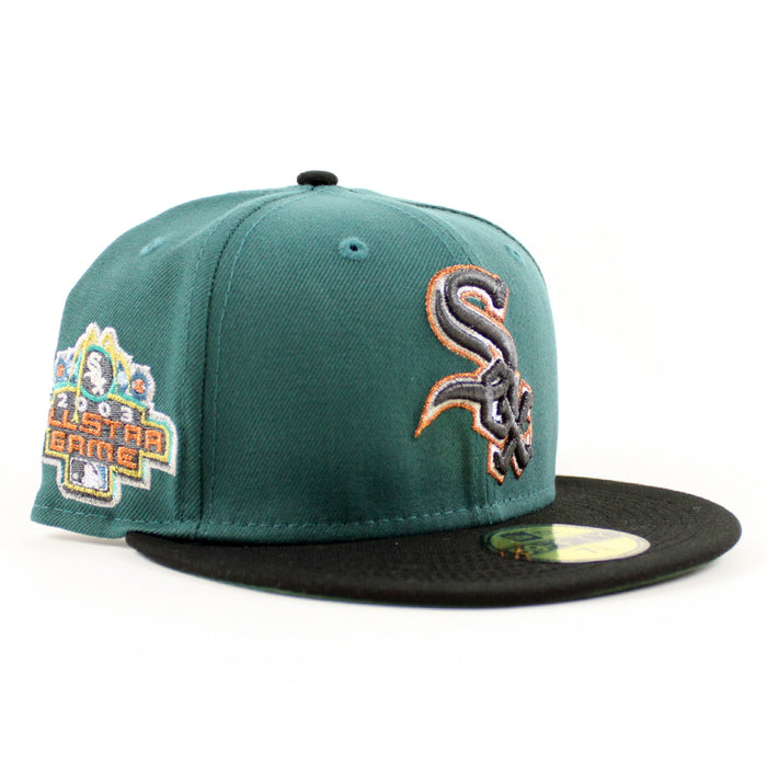 Chicago White Sox 2003 All Star Game New Era Fitted 59Fifty Hat (Pine Green Black Mountain Green Under Brim)