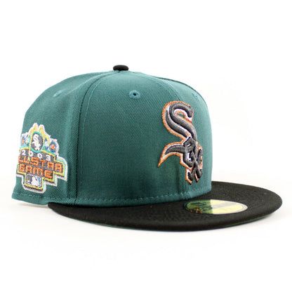 Chicago White Sox 2003 All Star Game New Era Fitted 59Fifty Hat (Pine Green Black Mountain Green Under Brim)