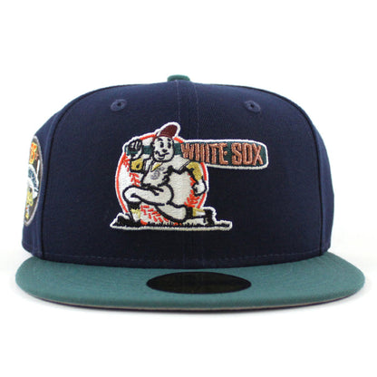 Chicago White Sox 75 Years COMISKEY PARK New Era Fitted 59Fifty Hat (OceanSide Pine Gray Under Brim)