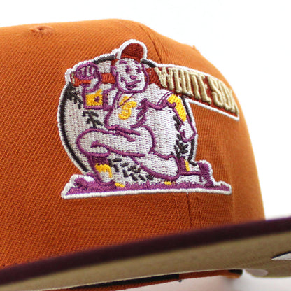 Chicago White Sox ALL STAR YEARS New Era Fitted 59Fifty Hat (Fight Orange MAROON KHAKI Brim)